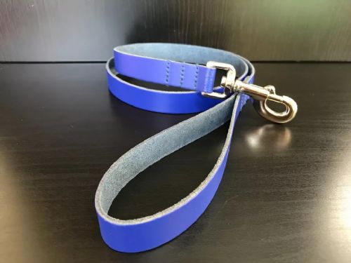 Dog Leads - Leather - Approx. 40 inch (110cm) length x 3/4 inch (19mm) width - Royal Blue